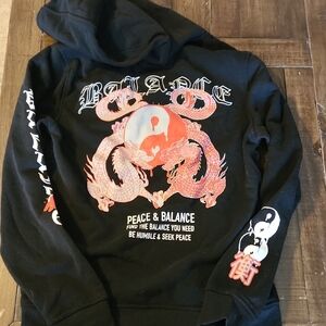 Brooklyn Cloth Black Balance Peace Hoodie